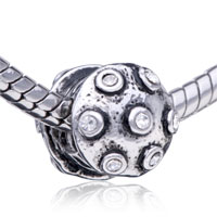 European Beads - turtle shell with crystal european beads Image.