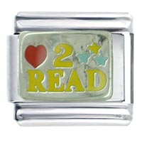 Italian Charms - heart 2 read italian charm Image.