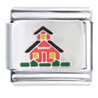 Italian Charms - schoolhouse italian charm Image.