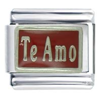 Italian Charms - te amo italian charm Image.