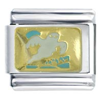 Italian Charms - gold plated ghost italian charm Image.