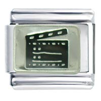 Italian Charms - film slate laser italian charm Image.