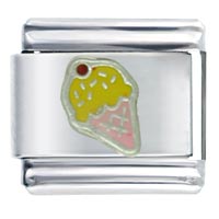 Italian Charms - strawberry ice cream cone italian charm Image.