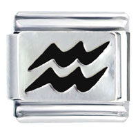Italian Charms - aquarius horoscope symbol italian charm Image.