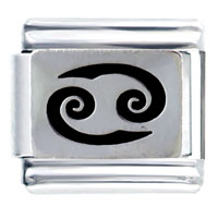 Italian Charms - cancer horoscope symbol italian charm Image.