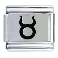 Italian Charms - taurus horoscope symbol italian charm Image.