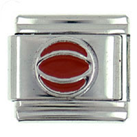 Italian Charms - silver plated basketball italian charm Image.