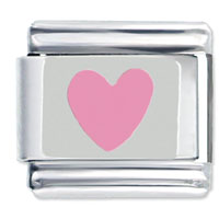 Italian Charms - pink heart Image.