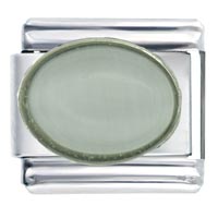 Italian Charms - oval moonstone italian charm Image.