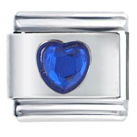 Italian Charms - september heart birthstone italian charm Image.