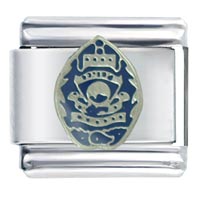 Italian Charms - enamel police badge italian charm Image.