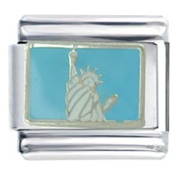 Italian Charms - white statue of liberty italian charm Image.