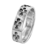 Rings - size 6 celtic cross band ring Image.