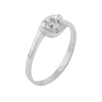 Rings - size 6 cz double curl ring Image.