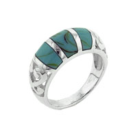 Rings - size 6 turquoise trio ring Image.