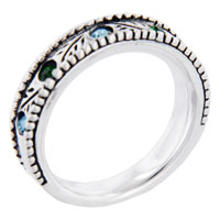 Rings - size 6 round cut cz vine ring Image.