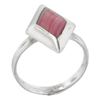Rings - size 6 red coral marquise ring Image.