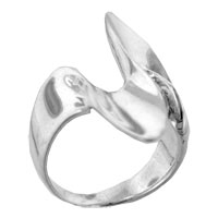 Rings - size 6 elongated curve ring Image.