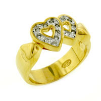 Rings - size 7 cz hearts ring Image.