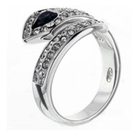 Rings - size 7 pear cut sapphire cz twist ring Image.