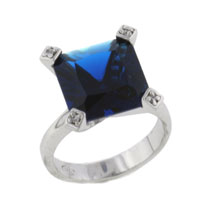 RG07_044_X09: asscher cut sapphire cz ring Image.