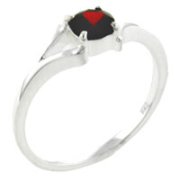 Rings - size 7 round garnet color cubic zirconia ring Image.
