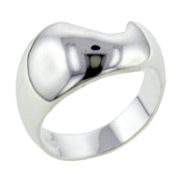 Rings - size 7 silver swirl ring Image.