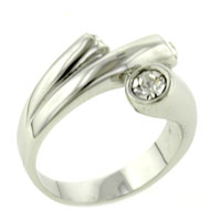 Rings - size 7 ocean wave cubic ziconia ring Image.