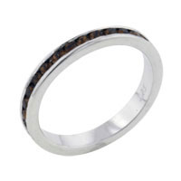Rings - size 7 citrine cz studded band ring Image.