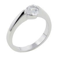 Rings - size 7 heart cz sterling silver ring Image.