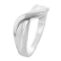 Sterling Silver Jewelry - size 7 wavy band wrap ring Image.