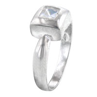Rings - size 7 square cut cz man ring Image.