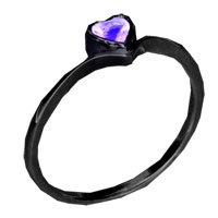 Rings - size 7 august peridot color heart cut cz ring Image.