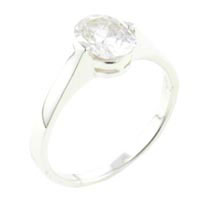 Rings - size 7 oval cut cubic zirconia ring Image.