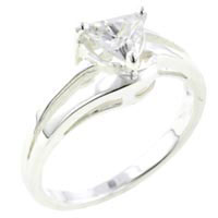 Rings - size 7 triangle cut cubic zirconia ring Image.
