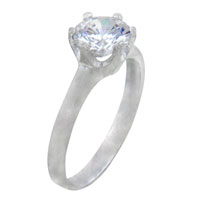 Rings - size 7 round cut cz large ring Image.