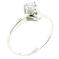 Rings - size 7 round cut cz heart ring Image.