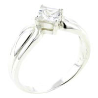 Rings - size 7 square cut cz wrap ring Image.