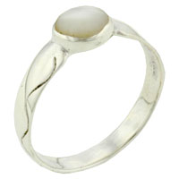 Rings - size 7 white mother of pearl ring Image.
