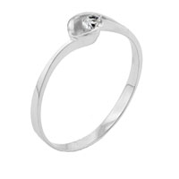Rings - size7 cz curl sterling silver ring Image.
