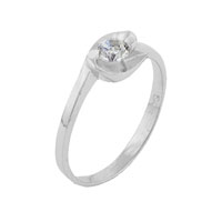 Rings - size 7 cz double curl ring Image.