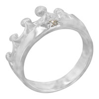 Rings - size 7 round cut cz tiara ring Image.