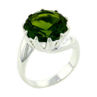 Rings - size 8 round cut peridot cz twist ring Image.