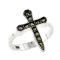 Rings - size 8 marcasiete cross ring Image.
