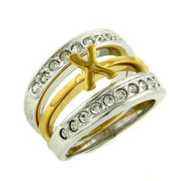 Rings - size 8 cz spiral ring Image.