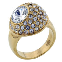 Rings - size 8 round cut cz assymetric ring Image.