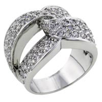 Rings - size 8 interlock cz ring Image.