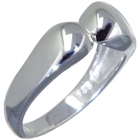 Rings - size 8 sterling silver open end ring Image.