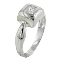 Rings - size 8 square cut cz man ring Image.