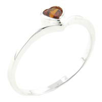 Rings - size 8 heart cut cz topaz ring Image.